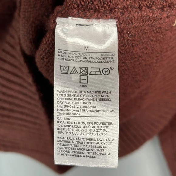 BANANA REPUBLIC Mens Cozy Crewneck Sweater Amber Ale Brown Mid-Weight Preppy M - Picture 7 of 9